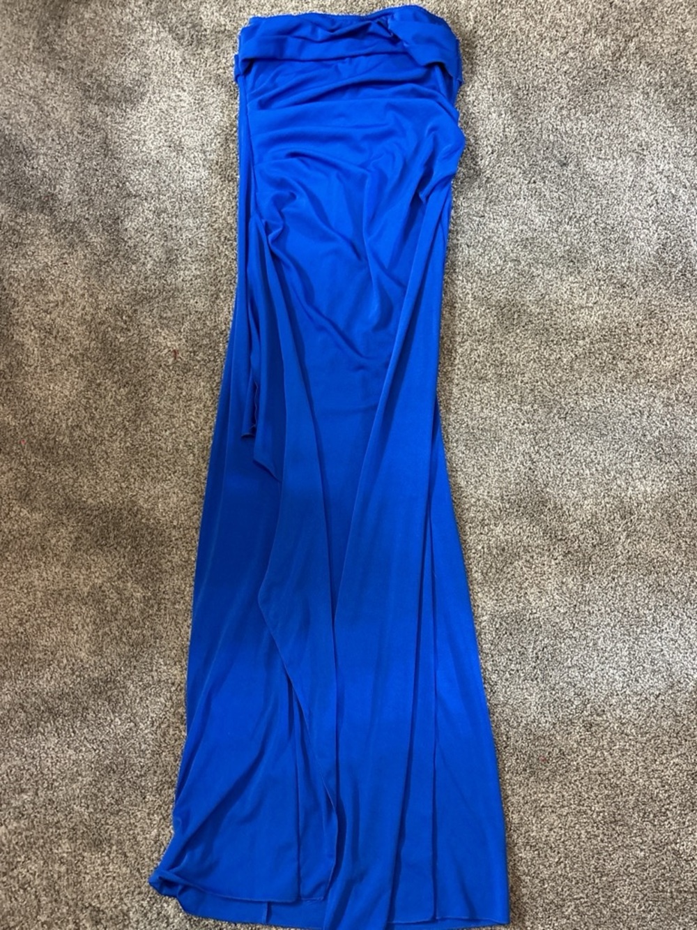 SHEIN Royal Blue Strapless Maxi Dress